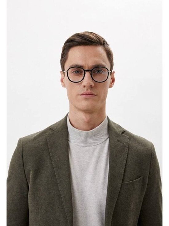 Saint Laurent SL436 OPT 001 Eyeglasses Black/Silver 49mm Round Frame main image 10
